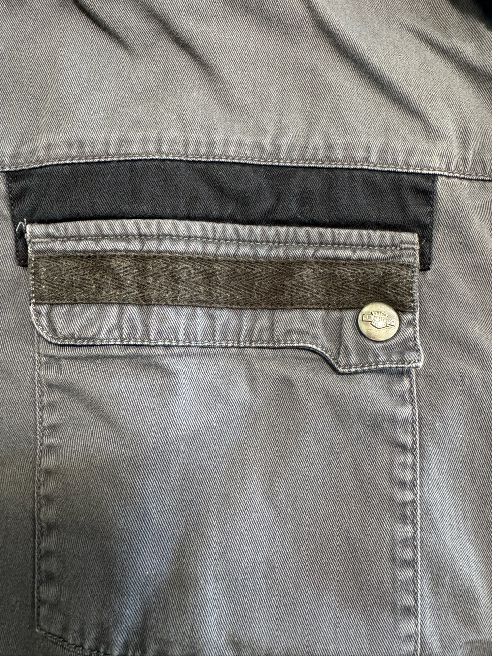 HARLEY DAVIDSON MOTORCYCLES MENS SIZE XXL MECHANICS SHIRT GRAY BLACK COTTON - Picture 4 of 10
